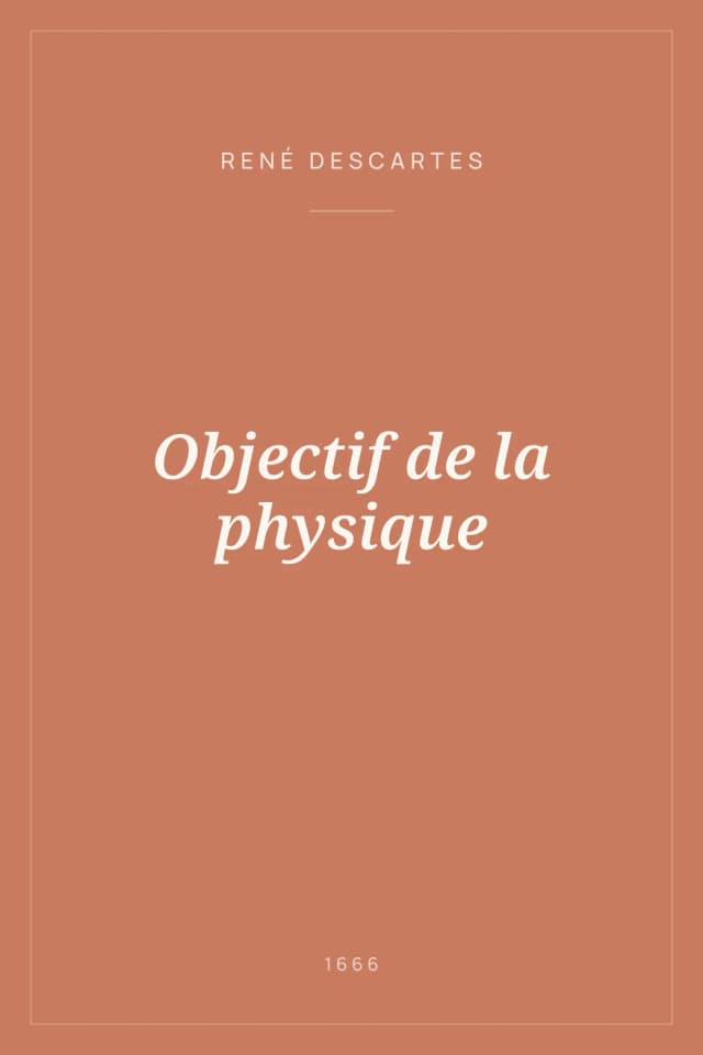 Portada de Objectif de la physique
