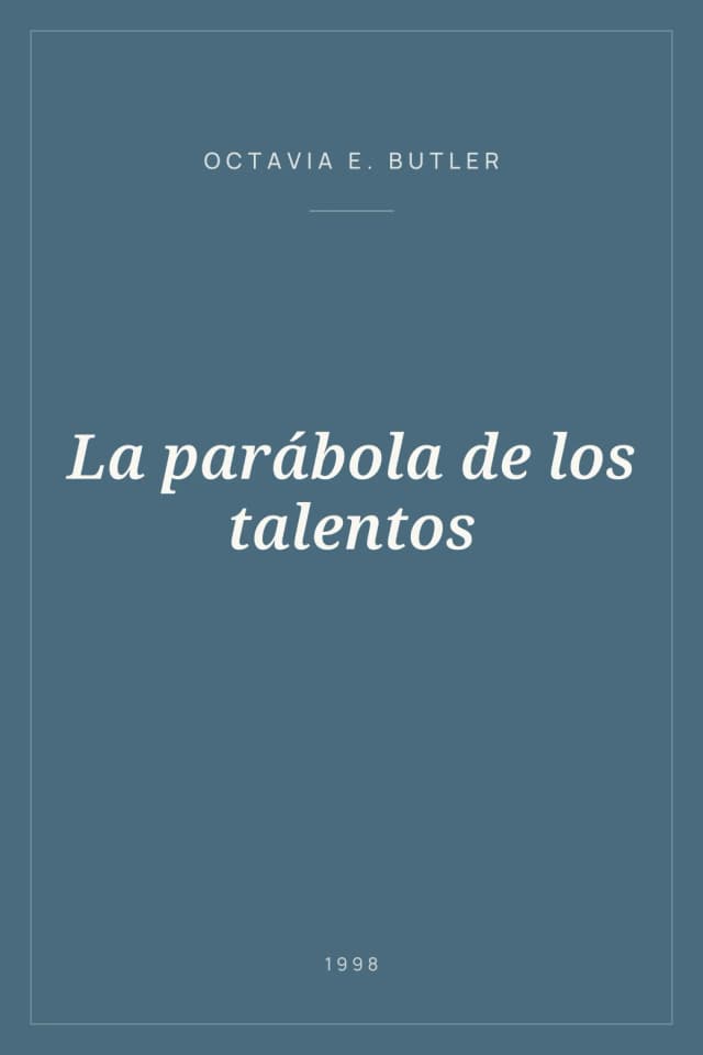 Portada de La parábola de los talentos