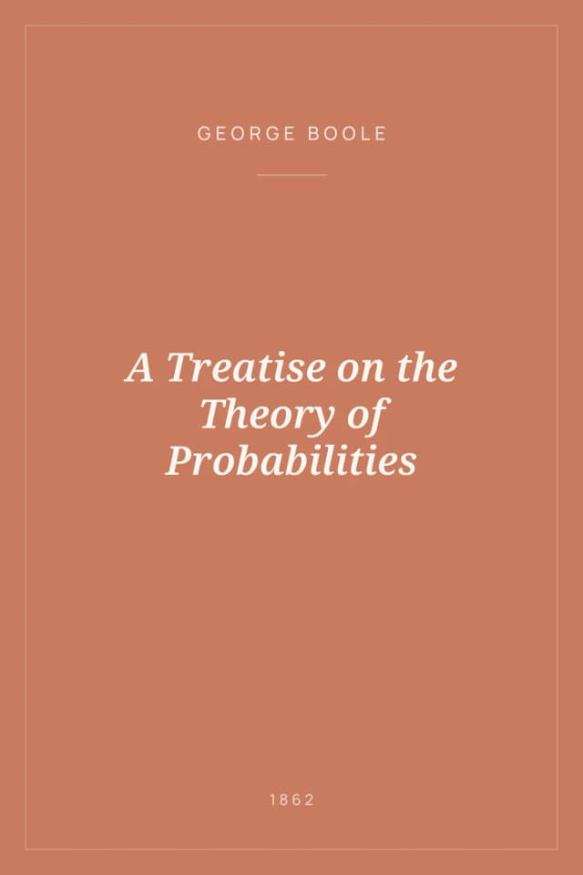 Portada de A Treatise on the Theory of Probabilities