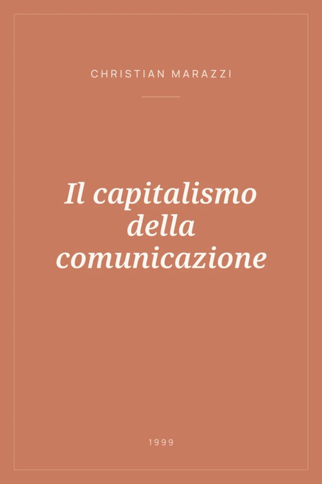 Portada de Il capitalismo della comunicazione