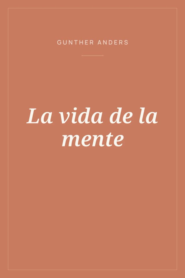 Portada de La vida de la mente
