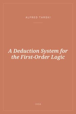 Portada de A Deduction System for the First-Order Logic