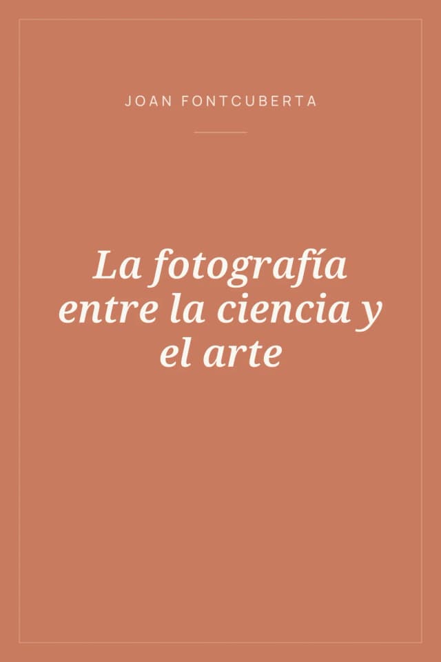 Portada de La fotografía entre la ciencia y el arte