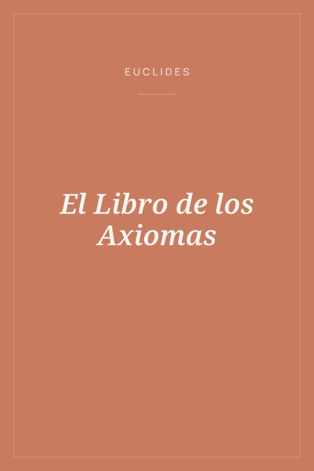 Portada de El Libro de los Axiomas
