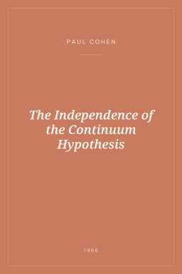 Portada de The Independence of the Continuum Hypothesis