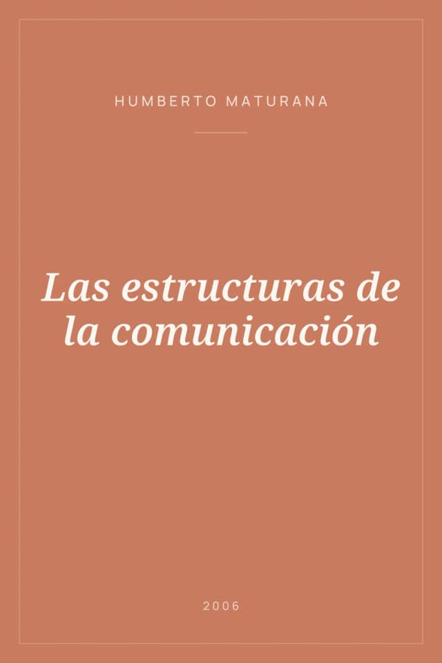 Portada de Las estructuras de la comunicación