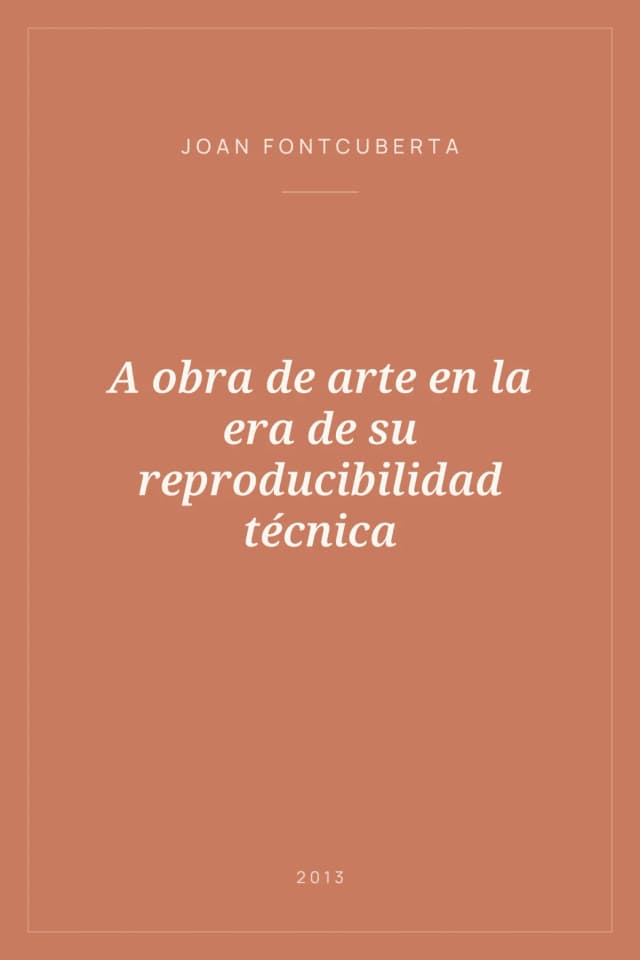 Portada de A obra de arte en la era de su reproducibilidad técnica