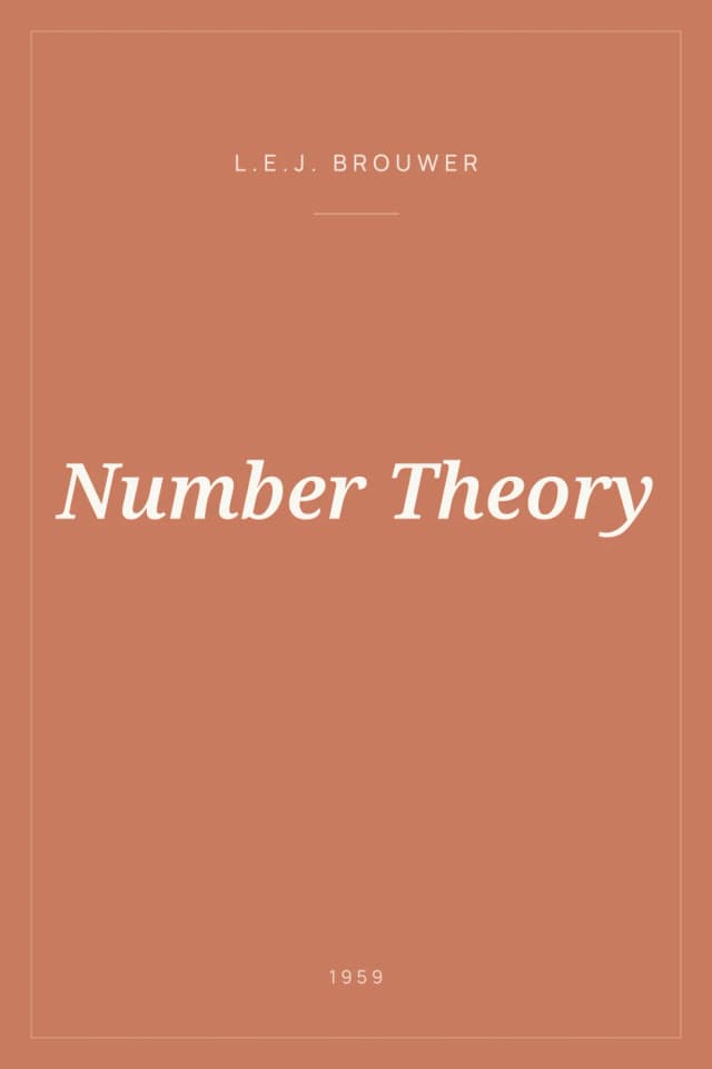 Portada de Number Theory