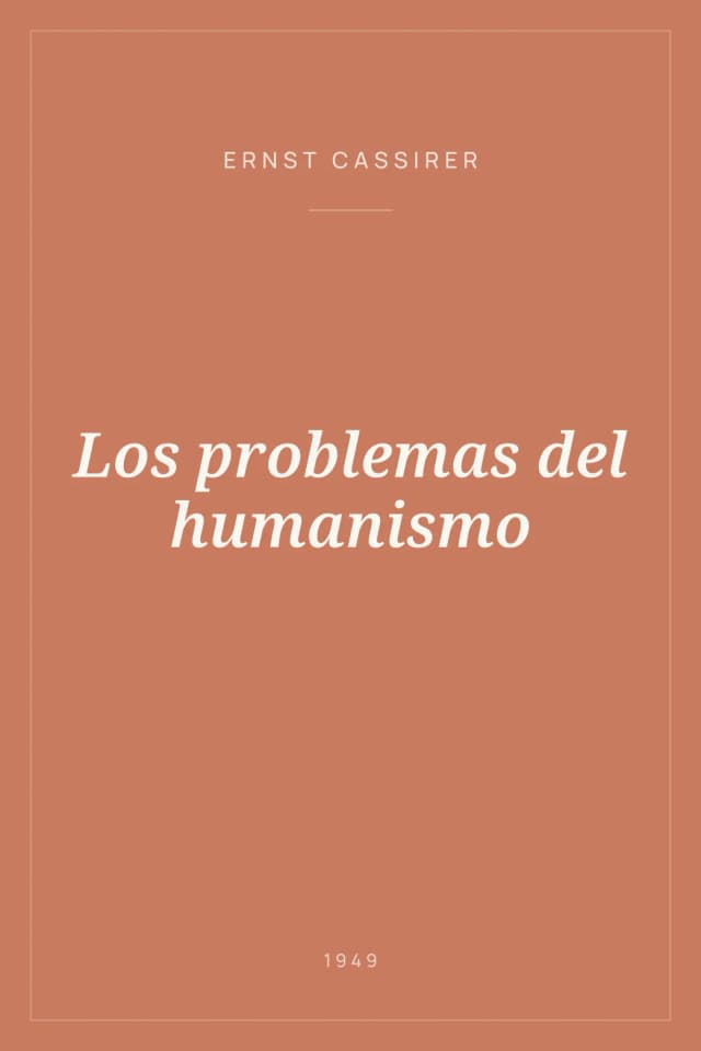 Portada de Los problemas del humanismo