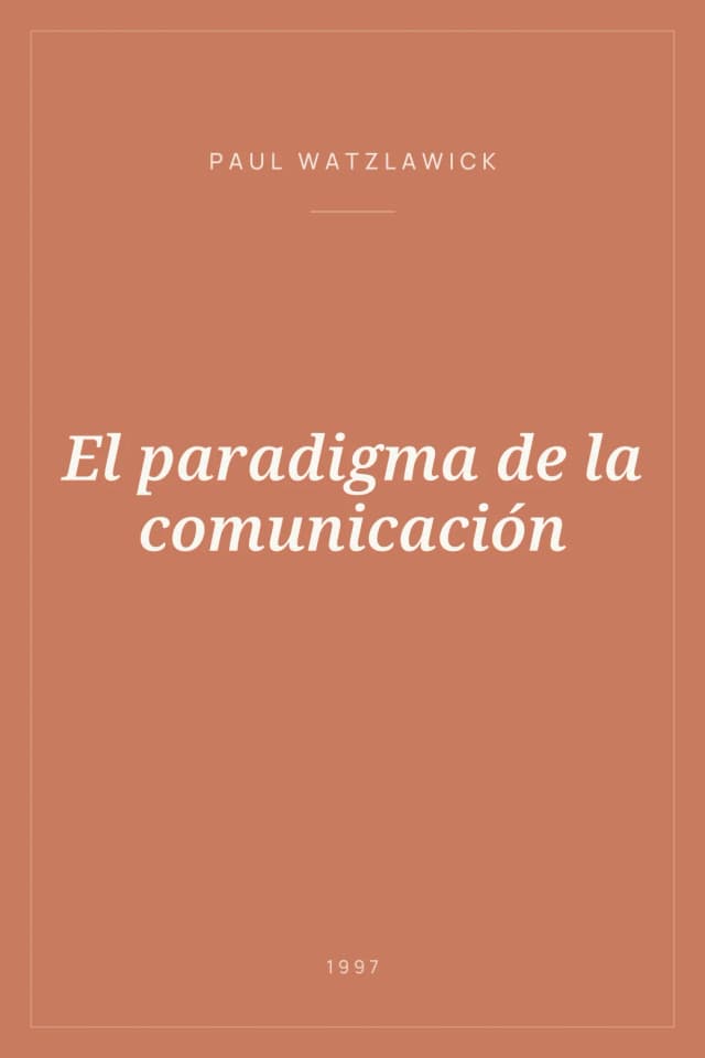 Portada de El paradigma de la comunicación