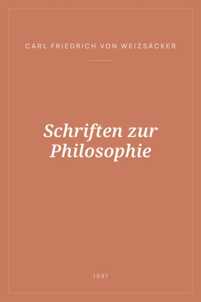 Portada de Schriften zur Philosophie