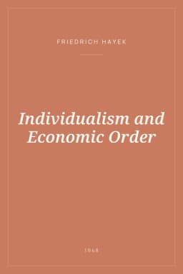 Portada de Individualism and Economic Order