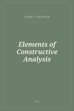Portada de Elements of Constructive Analysis