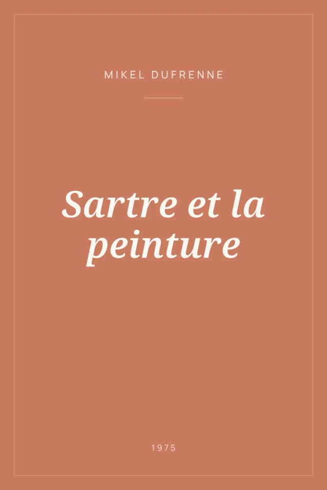 Portada de Sartre et la peinture