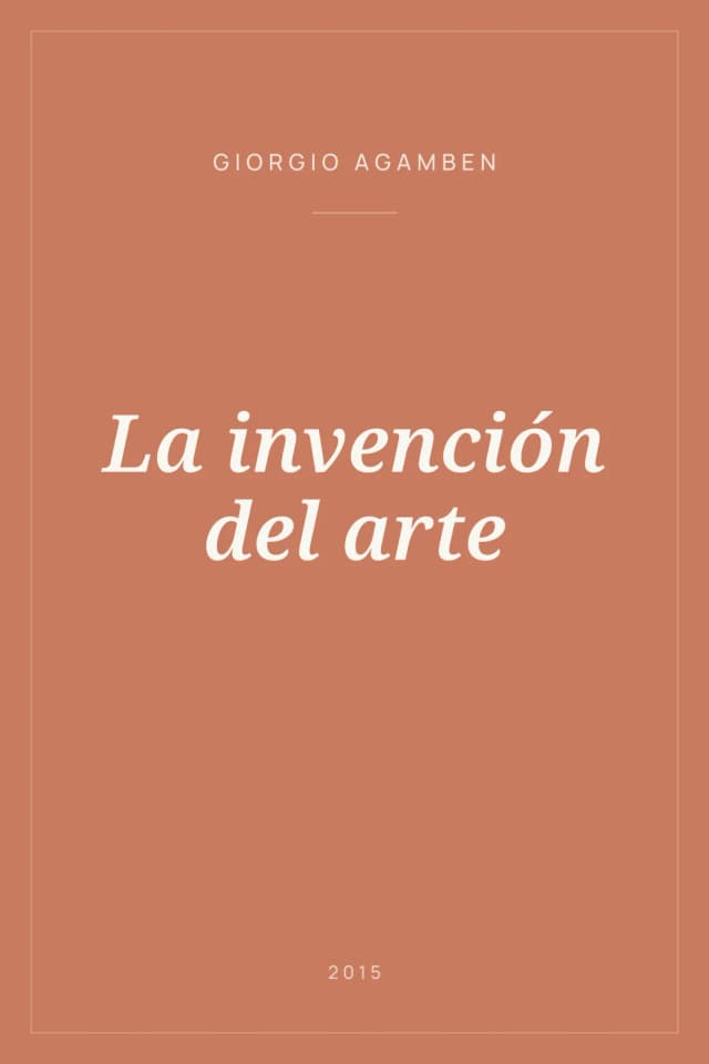 Portada de La invención del arte