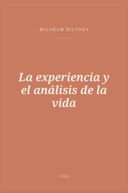 Portada de La experiencia y el análisis de la vida