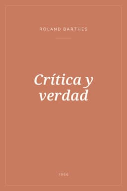 Portada de Crítica y verdad