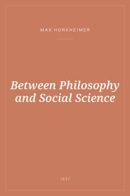 Portada de Between Philosophy and Social Science