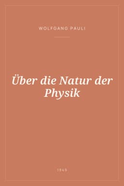 Portada de Über die Natur der Physik