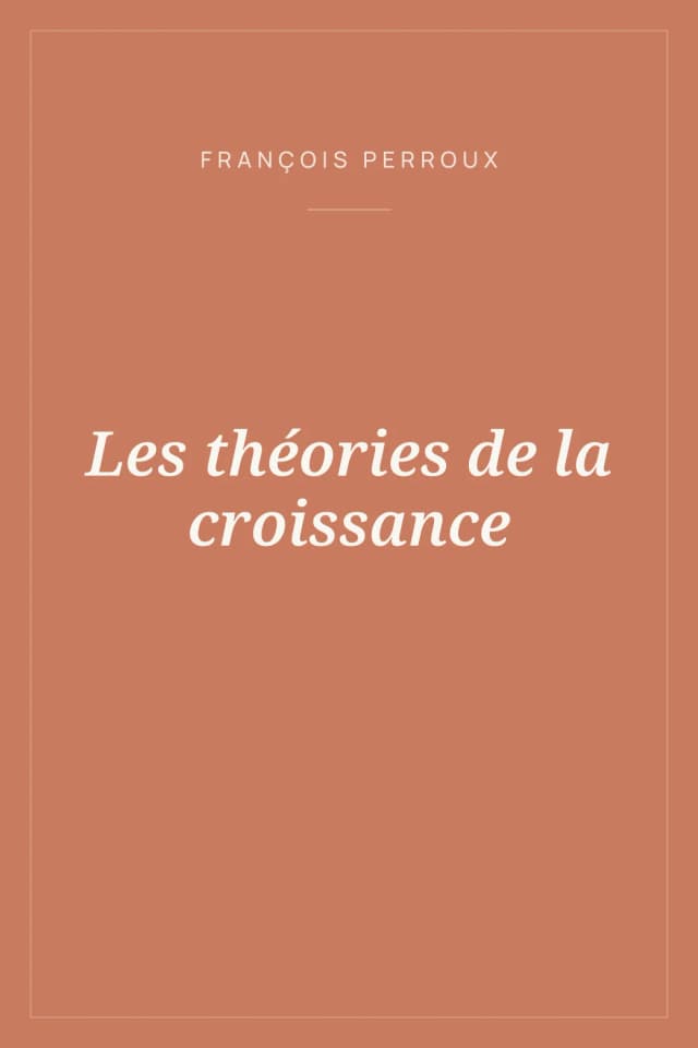 Portada de Les théories de la croissance