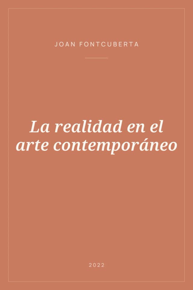 Portada de La realidad en el arte contemporáneo