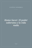 Portada de Homo Sacer: El poder soberano y la vida nuda