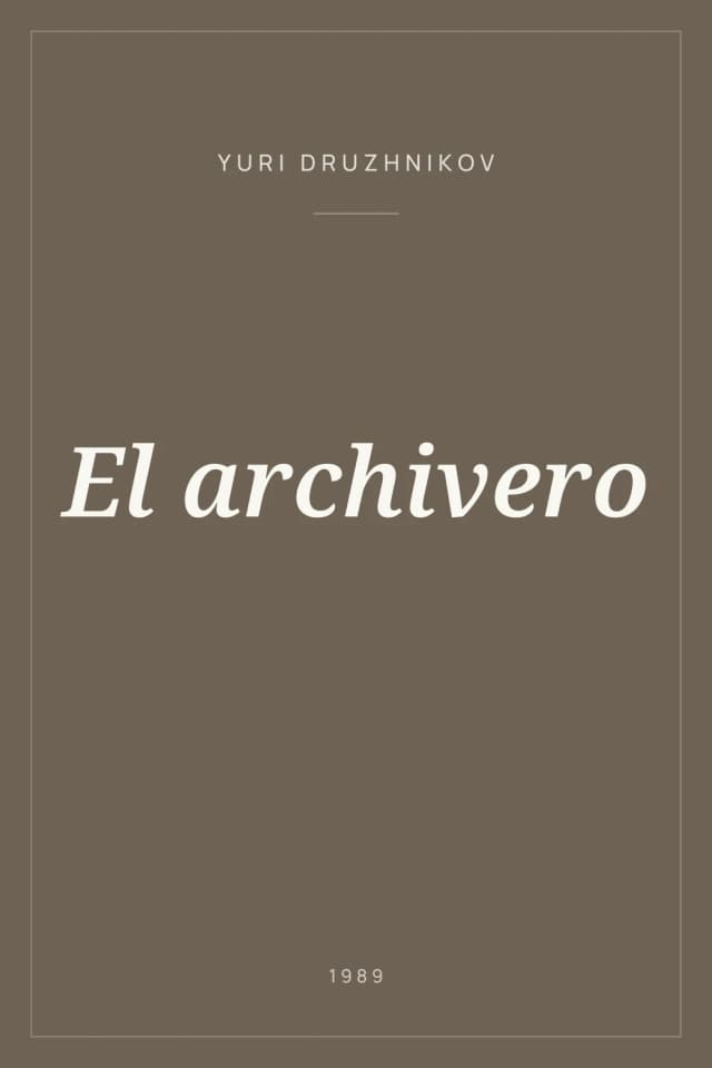 Portada de El archivero