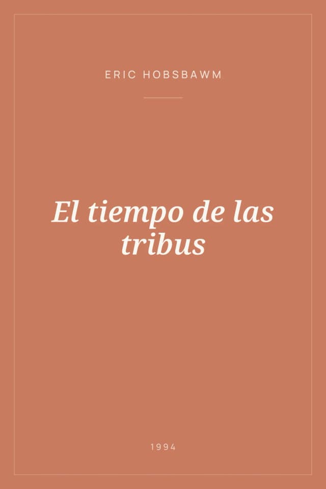 Portada de El tiempo de las tribus