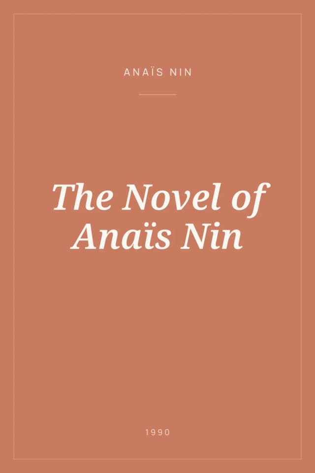 Portada de The Novel of Anaïs Nin