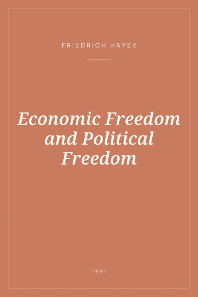 Portada de Economic Freedom and Political Freedom