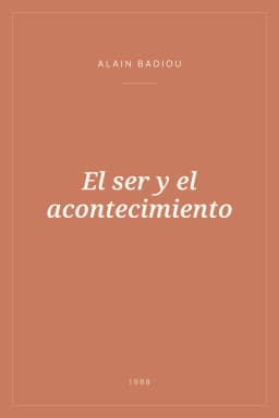 Portada de El ser y el acontecimiento