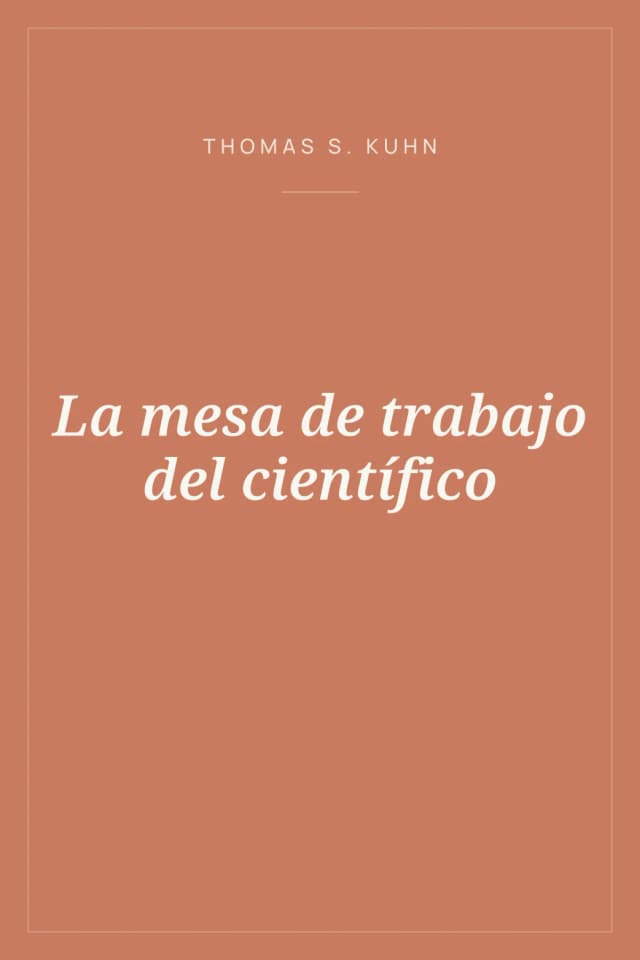 Portada de La mesa de trabajo del científico
