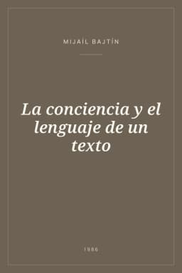 Portada de La conciencia y el lenguaje de un texto