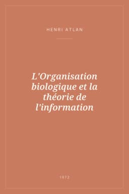 Portada de L'Organisation biologique et la théorie de l'information
