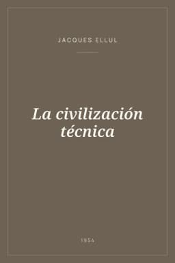 Portada de La civilización técnica