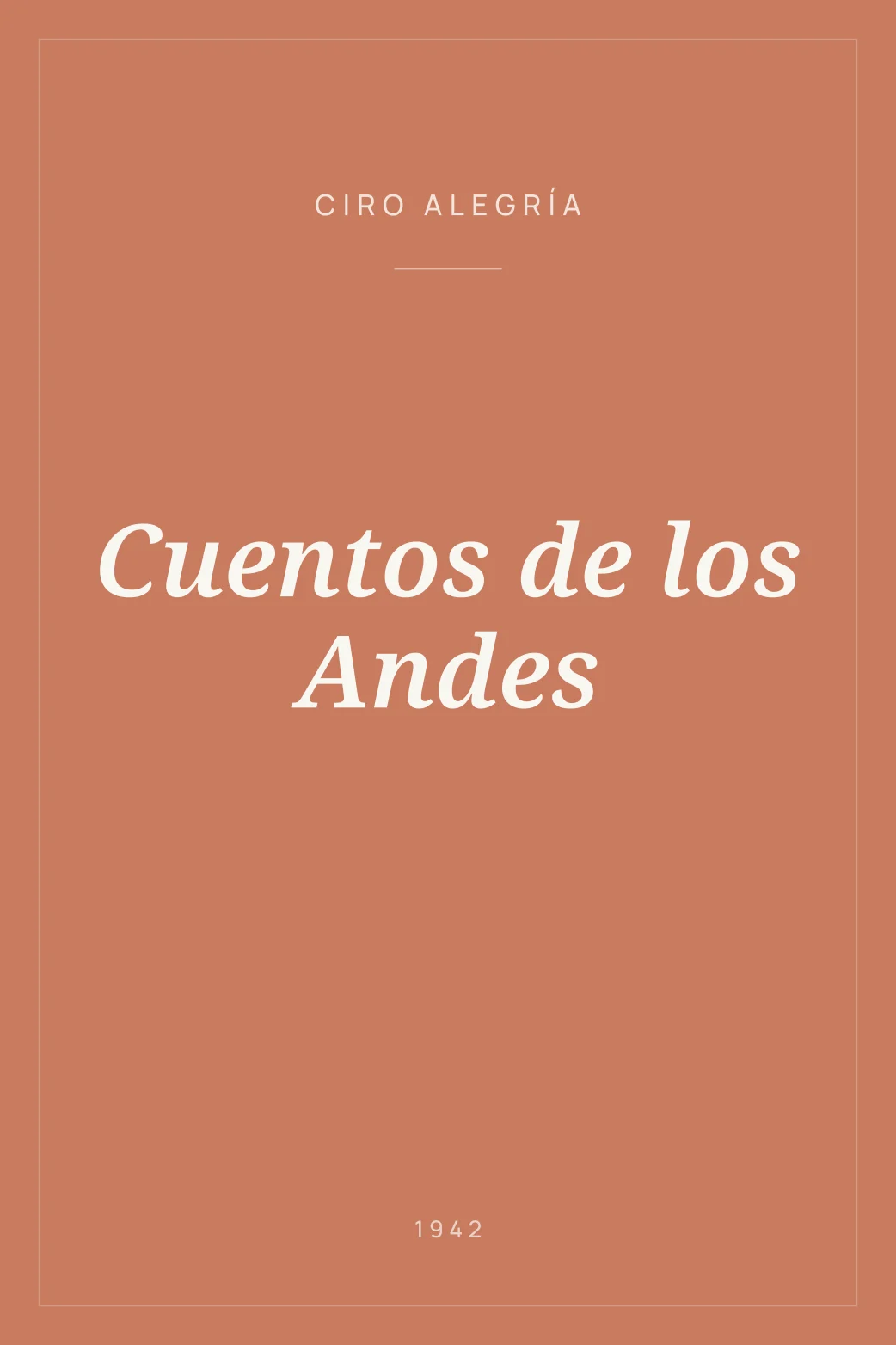 Portada de Cuentos de los Andes