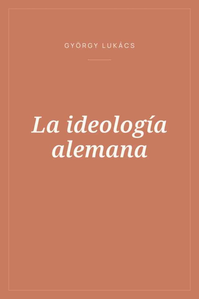Portada de La ideología alemana