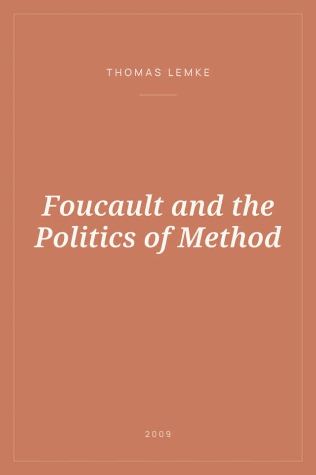 Portada de Foucault and the Politics of Method